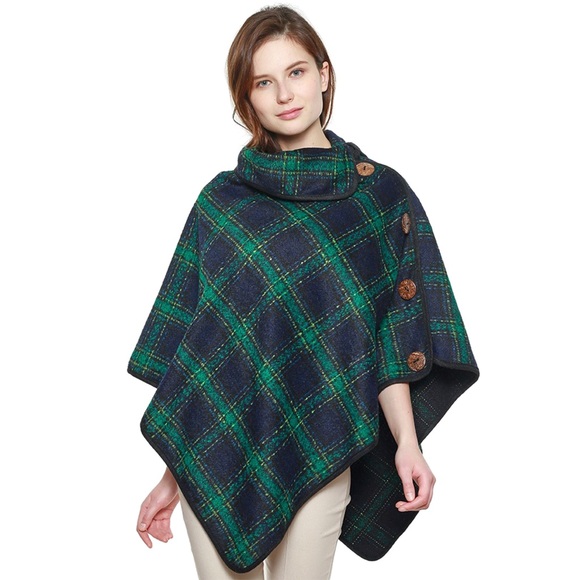 Highlands Twill Plaid Poncho - Picture 6 of 6